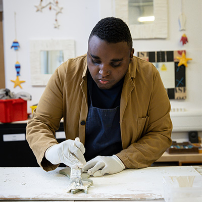 Student carpentry work in the workshop